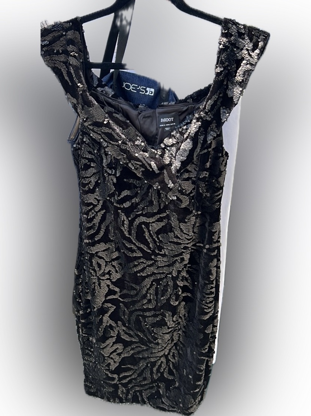 Elegant Bardot Black Off-Shoulder Dress